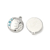 304 Stainless Steel Rhinestone Pendants STAS-L308-06P-2