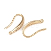 Brass Micro Pave Clear Cubic Zirconia Earring Hooks X-KK-F910-24G-2