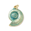 Sea Animals Brass Enamel Pendants KK-B155-02C-05G-1