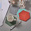 Hexagon PVC Hot Pads Heat Resistant Sets LS-CF-TAC0001-09-6