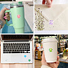 2 Rolls 2 Colors Dog Paw Print Paper Stickers DIY-TA0011-56-8