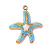304 Stainless Steel Enamel Pendants STAS-OY019-52G-1