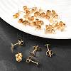 Ion Plating(IP) 304 Stainless Steel Stud Earring Findings X-STAS-H436-24G-5mm-5