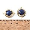 Dyed Natural Lapis Lazuli Faceted Connector Charms G-H323-03G-07-3