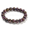 Round Synthetic Gold Clinquant Stone Stretch Bracekets G-P549-02A-2