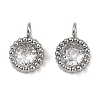 304 Stainless Steel Micro Pave Cubic Zirconia Charms STAS-K302-01D-P-1