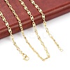 Brass Oval Link Chains Necklace for Women NJEW-P265-25G-4