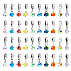 100Pcs 10 Colors Electroplate Transparent Glass Faceted Pumpkin European Dangle Charms PALLOY-TAC0232-2