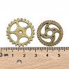 Metal Alloy Steampunk Gear Charms Connectors Cog Pendants TIBEP-X0021-01AB-FF-4