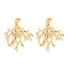 304 Stainless Steel Coral Stud Earrings EJEW-I320-09G-4