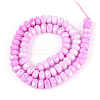 Anti-Tarnish Electroplate Glass Beads Strands GLAA-T025-8mm-11G-2