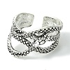 Snake Alloy Open Cuff Rings RJEW-K275-61AS-2