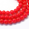 Baking Paint Imitation Jade Glass Round Bead Strands DGLA-Q021-10mm-05-1