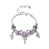 Alloy European Beads Charm Bracelets BJEW-F495-17P-2