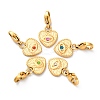 Heart 304 Stainless Steel Rhinestone Pendant Decorations STAS-I331-14G-A-1