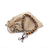 Natural Round Tiger Eye Stretch Bracelets BJEW-JB03845-05-3