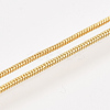 Brass Round Snake Chain Necklace Making X-MAK-T006-11A-G-3