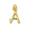Rack Plating Brass Micro Pave Cubic Zirconia European Dangle Charms KK-L210-015G-A-1