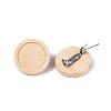 304 Stainless Steel Brooch Cabochon Bezel Settings JEWB-WH0009-04B-01-2