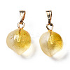 Two Tone Transparent Spray Painted Glass Pendants X-GLAA-N035-015-C04-2
