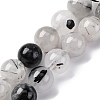 Natural Tourmalinated Quartz Beads Strands G-P336-02A-8mm-4