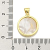 Brass Micro Pave Clear Cubic Zirconia Pendants KK-K354-04G-05-3