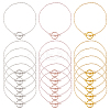 24Pcs 3 Colors 304 Stainless Steel Cable Chains Bracelets for Women BJEW-HS00008-1