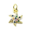 Brass Micro Pave Colorful Cubic Zirconia Pendants KK-H475-19G-02-1