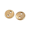304 Stainless Steel Disc Links Connector Charms STAS-K295-08B-G-2