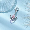 Heart Angel Glass Pendant Decoration HJEW-JM01980-02-2