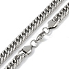 Non-Tarnish 201 Stainless Steel Curb Chain Necklace NJEW-I127-01P-1