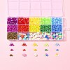 Rainbow Color DIY Glass Seed & Acrylic & Handmade Polymer Clay Beads Bracelet Making Kits DIY-FS0007-74-9