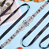 Flower Full Crystal & Montana Rhinestone Handmade Bridal Belts for Wedding Dresses AJEW-WH20006-233A-01-7