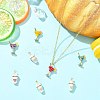 8Pcs 8 Styles Cocktail/Ice Cream Alloy Enamel Pendants ENAM-CJ0007-37-6