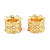 Brass Micro Pave Clear Cubic Zirconia European Beads CU-CBA6A75-17G-1