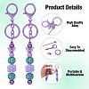 5Pcs Alloy and Brass Bar Beadable Keychain for Jewelry Making DIY Crafts DIY-SW0001-15C-3