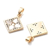 Brass Micro Pave Cubic Zirconia Pendants KK-L222-016G-2