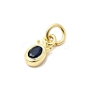 Brass Cubic Zirconia Charms KK-G554-01A-03-2