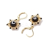 Star of David Evil Eye Handmade Glass Seed Beads with Lampwork Hoop Earrings EJEW-MZ00389-6