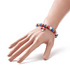 Colorful Glass Pearl Beaded Stretch Bracelet BJEW-JB09210-6