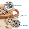 100Pcs 10 Style Tibetan Style Alloy European Beads TIBEB-MP0001-01-4
