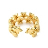 Star Brass Open Cuff Rings for Women RJEW-A048-22G-3