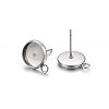 Non-Tarnish 304 Stainless Steel Stud Earring Settings LS-STAS-H467-08P-16mm-1