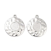 Non-Tarnish 304 Stainless Steel Pendant Cabochon Settings LS-STAS-P364-09P-1