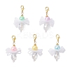 5Pcs Angel Glass & Acrylic Pendant Decorations HJEW-JM04180-02-2