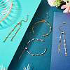 4Pcs 2 Colors 304 Stainless Steel Cross Link Chain Bracelet Making AJEW-TA0001-96-5