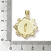 Brass Pave Shell Pendants KK-I708-16A-G-3