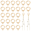 40Pcs Brass Huggie Hoop Earring Findings KK-UN0002-42-1