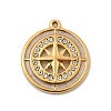 304 Stainless Steel with Crystal Rhinestone Enamel Pendants STAS-G358-21G-1