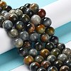 Natural Hawk's Eye Beads Strands G-E483-20-8mm-AB-4